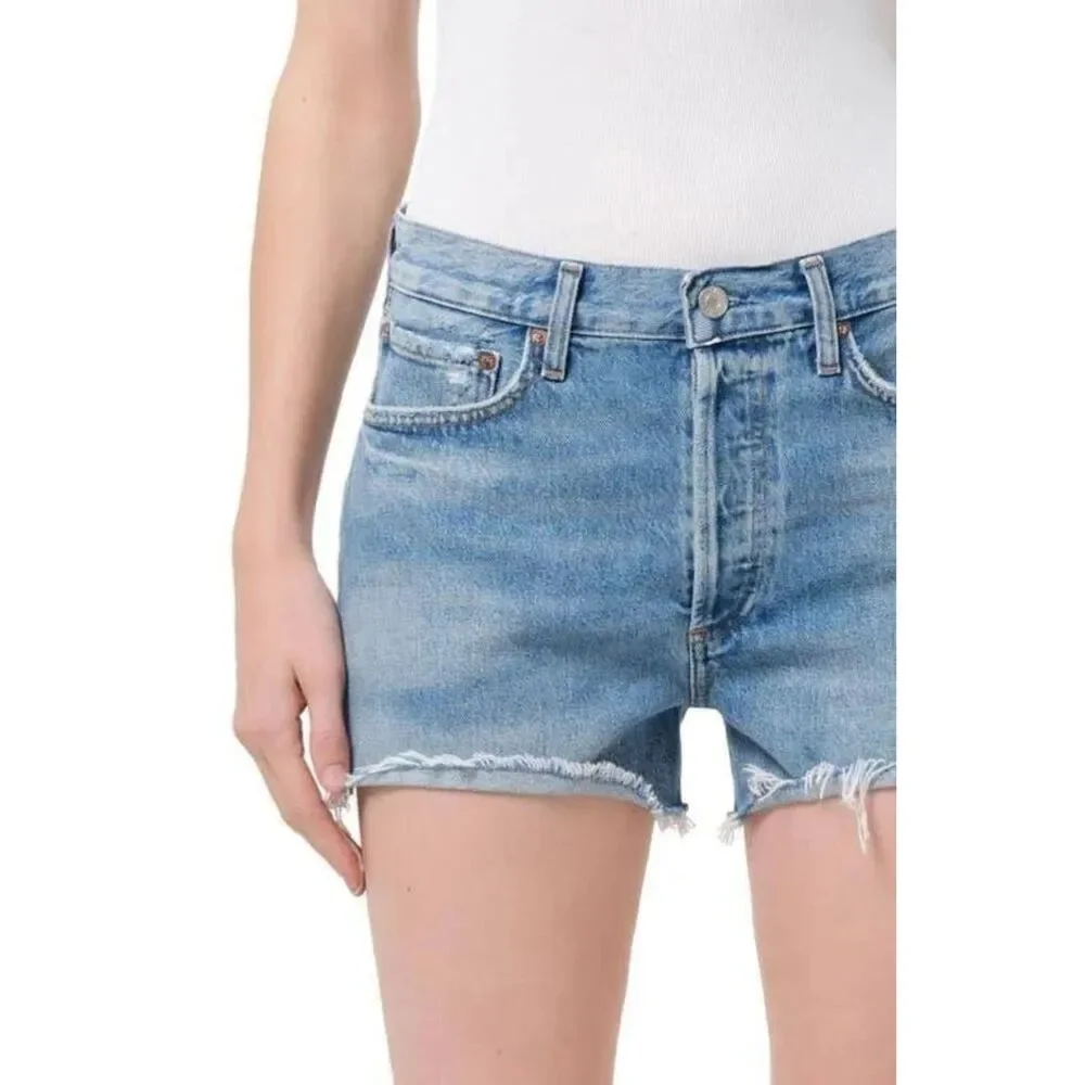Agolde Los Angeles Parker Vintage Cut Off Denim Jean Shorts Women's Size 26